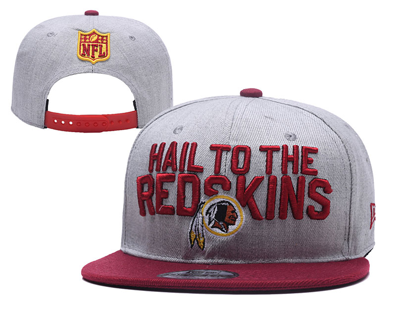 Redskins Fresh Logo Gray Red Adjustable Hat YD