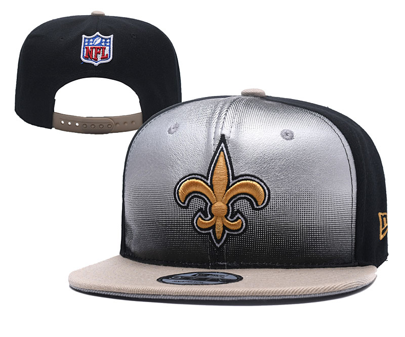 Saints Fresh Logo Silver Black Adjustable Hat YD