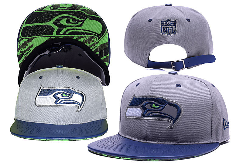 Seahawks Fresh Logo Gray Adjustable Hat YD