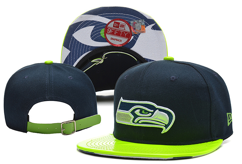 Seahawks Fresh Logo Navy Green Adjustable Hat YD