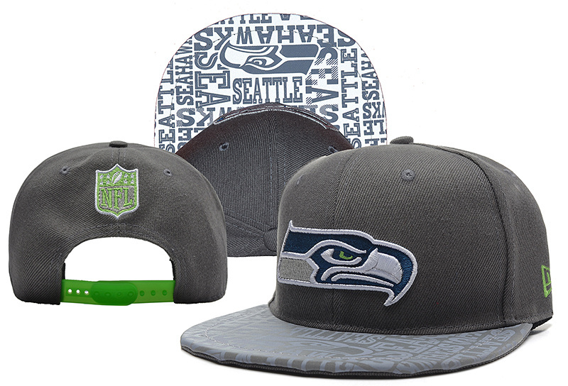 Seahawks Team Logo Gray Adjustable Hat YD