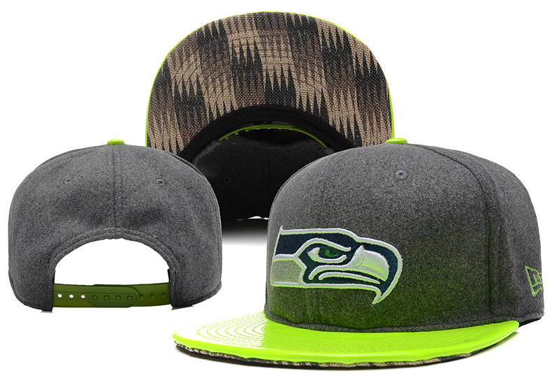 Seahawks Team Logo Gray Green Adjustable Hat YD
