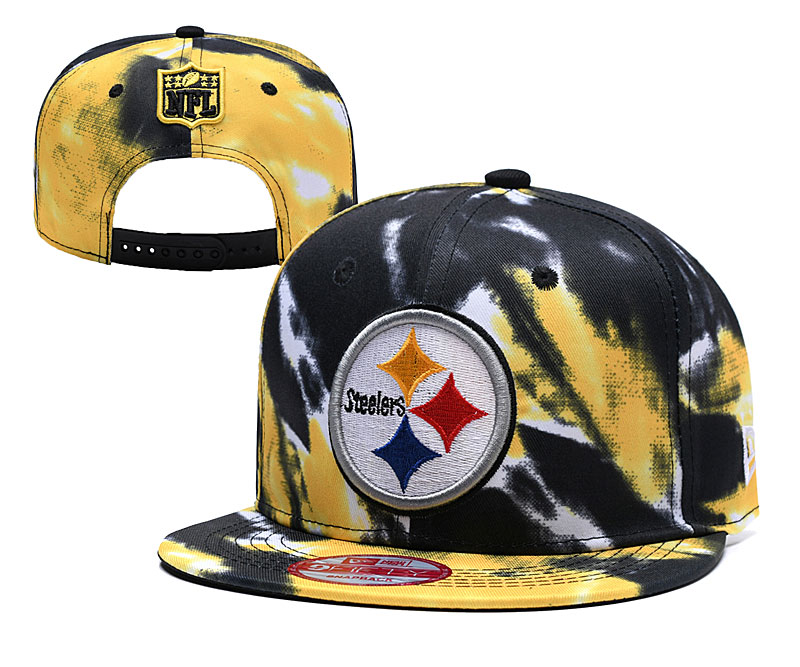 Steelers Fresh Logo Black Yellow Adjustable Hat YD