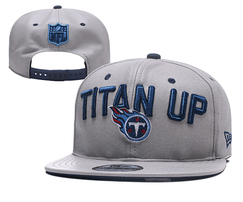 Titans Team Logo Gray Leather Adjustable Hat YD