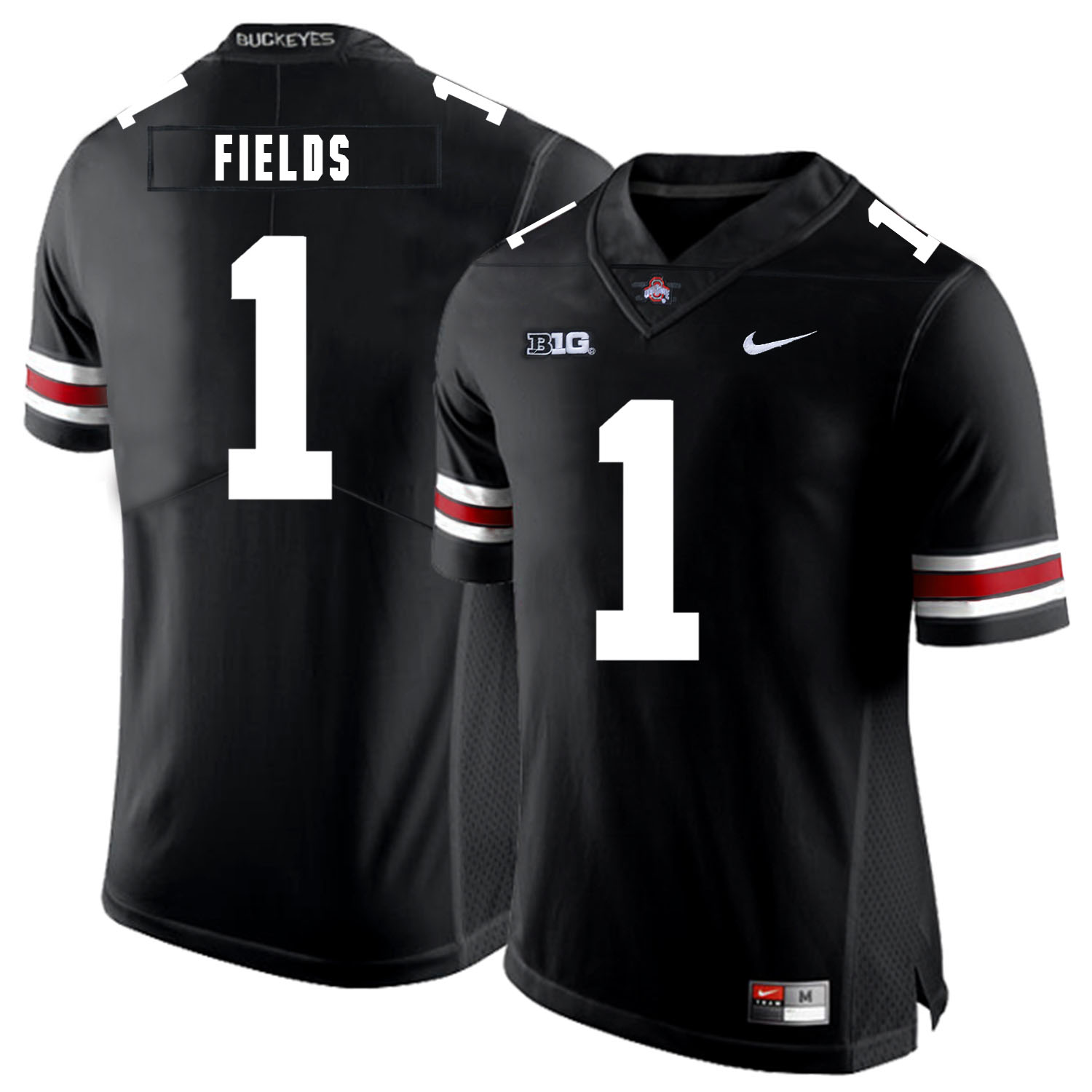 Ohio State Buckeyes 1 Justin Fields Black Nike College Football Limited Jersey