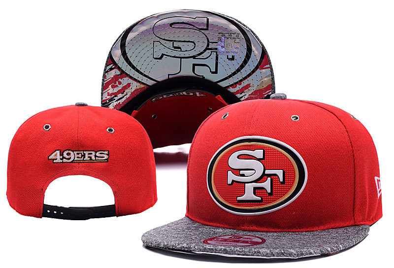 49ers Team Logo Red Adjustable Hat YD