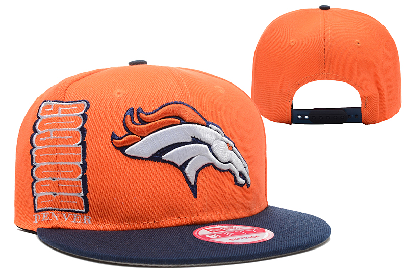 Broncos Team Logo Orange Adjustable Hat LX