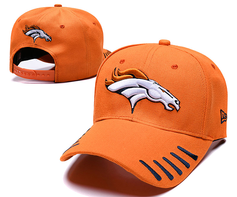 Broncos Team Logo Orange Peaked Adjustable Hat LH.jpeg