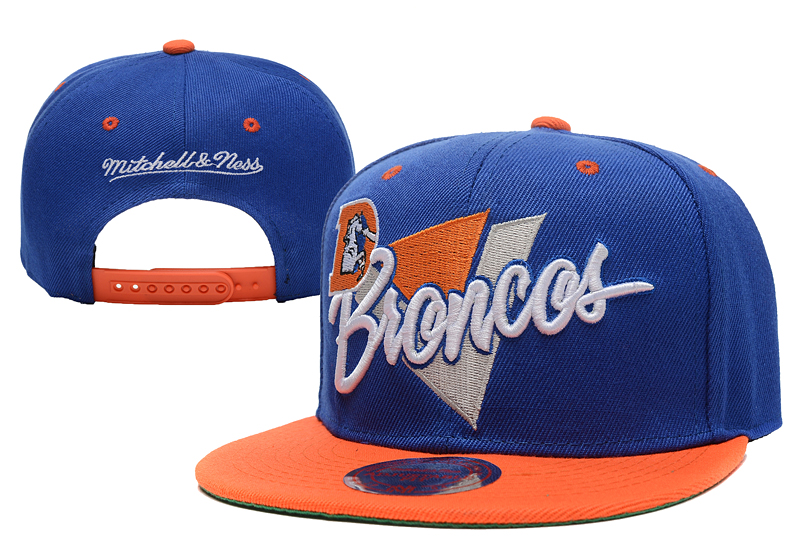 Broncos Team Logo Royal Mitchell & Ness Adjustable Hat LX
