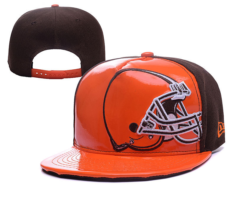 Browns Team Logo Orange Adjustable Hat YD - Click Image to Close