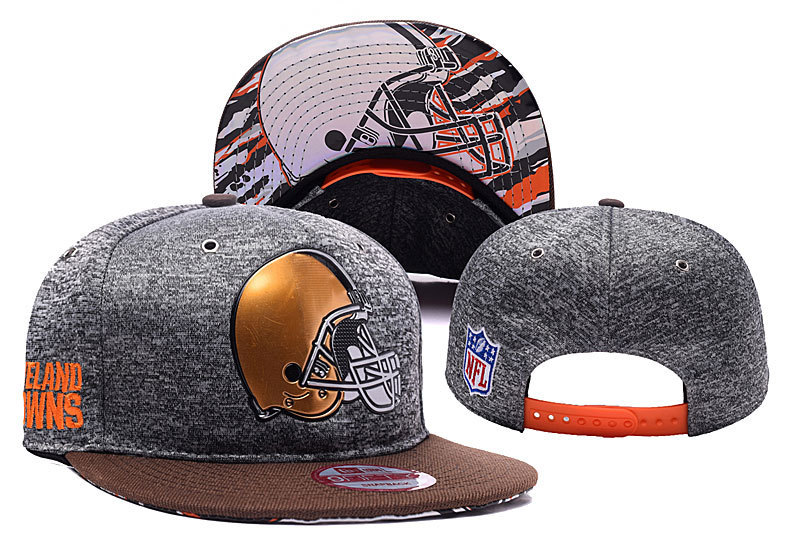 Browns Team Logo Stone Gray Adjustable Hat YD