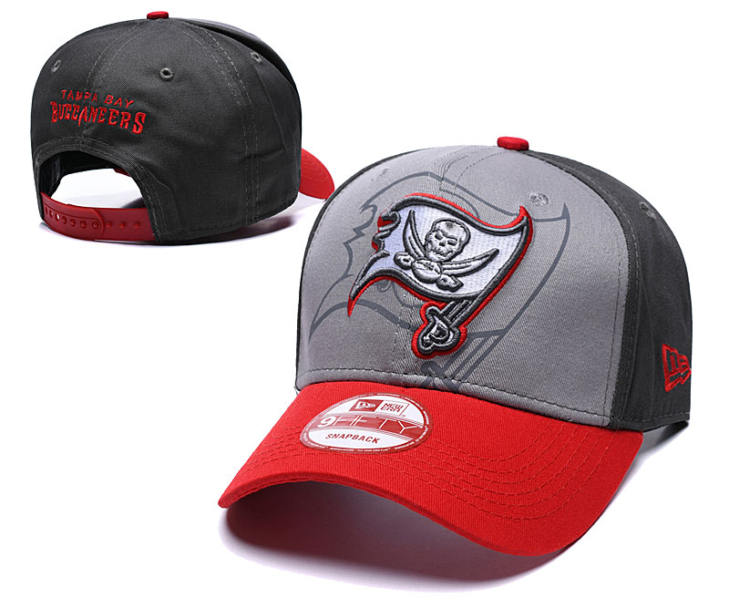 Buccaneers Team Logo Gray Black Peaked Adjustable Hat GS