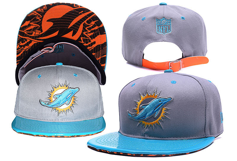 Dolphins Team Gray Blue Adjustable Hat YD