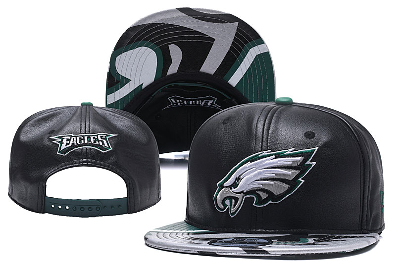 Eagles Team Logo Black Green Adjustable Hat YD