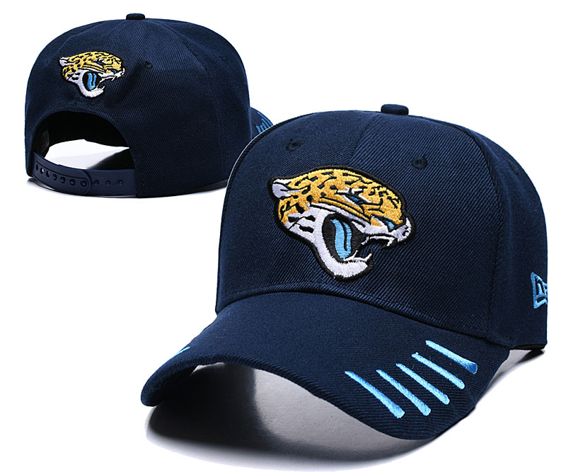 Jaguars Team Logo Navy Peaked Adjustable Hat LH.jpeg