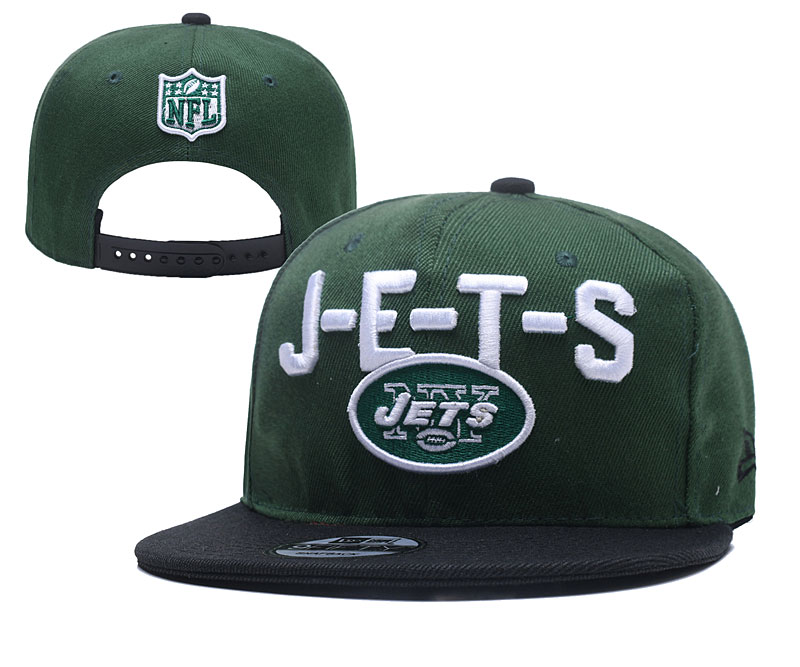 Jets Team Logo Green Adjustable Hat YD - Click Image to Close
