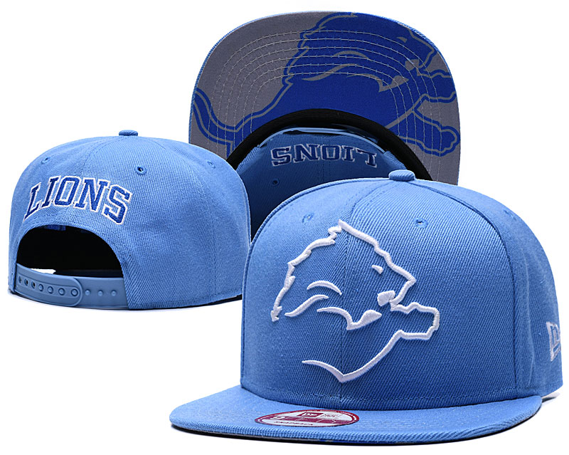 Lions Team Logo Blue Adjustable Hat GS
