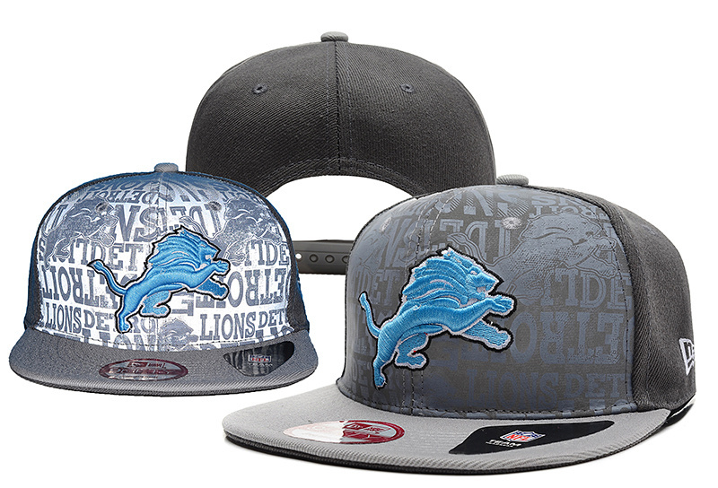 Lions Team Logo Silver Blue Hat Adjustable Hat YD