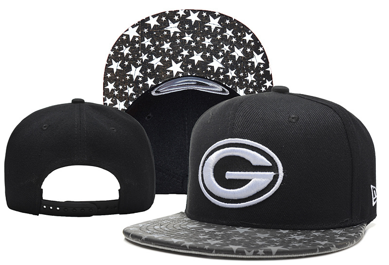 Packers Team Logo Black With Star Adjustable Hat YD