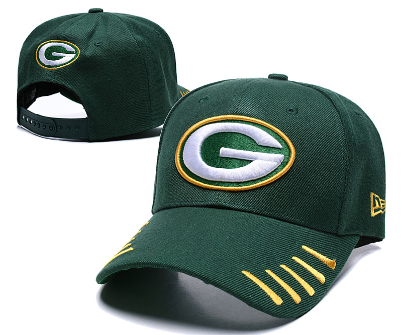 Packers Team Logo Green Peaked Adjustable Hat LH.jpeg
