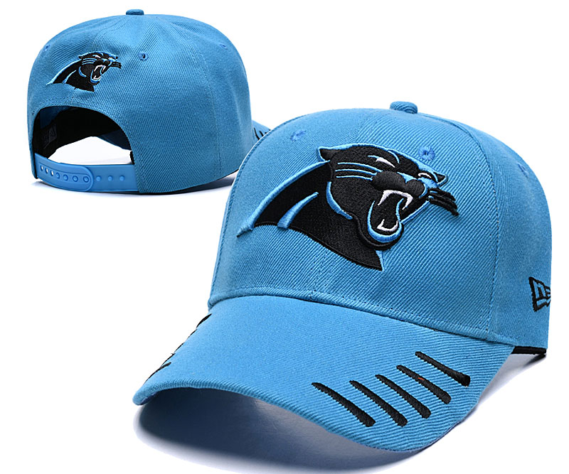 Panthers Team Logo Blue Peaked Adjustable Hat LH.jpeg