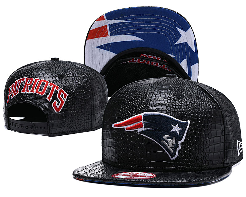 Patriots Team Logo Black Adjustable Hat GS