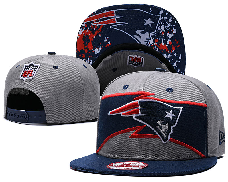Patriots Team Logo Gray Navy Adjustable Hat GS
