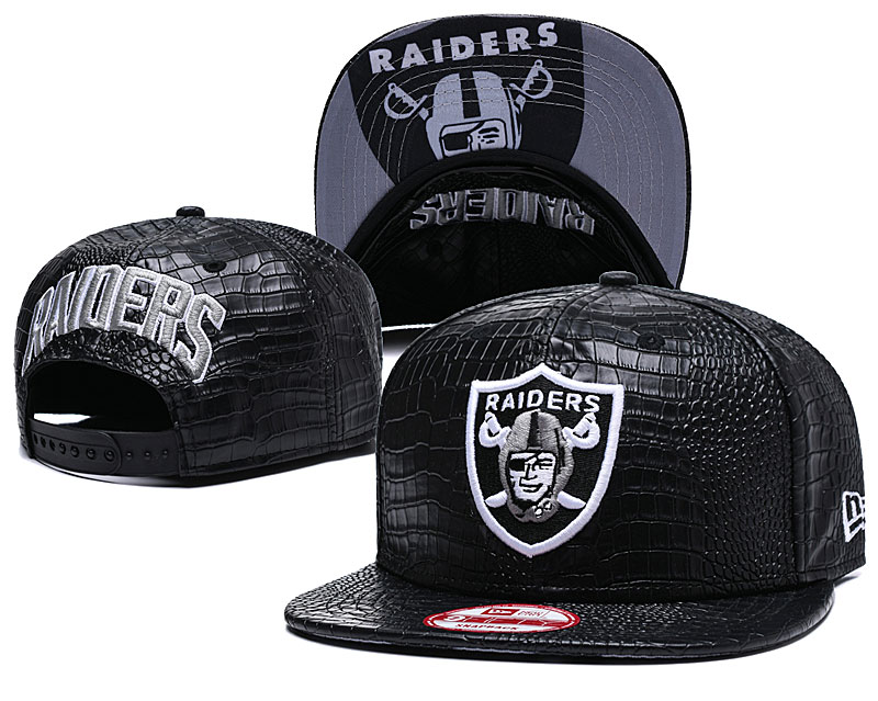 Raiders Fresh Logo Black Adjustable Hat GS