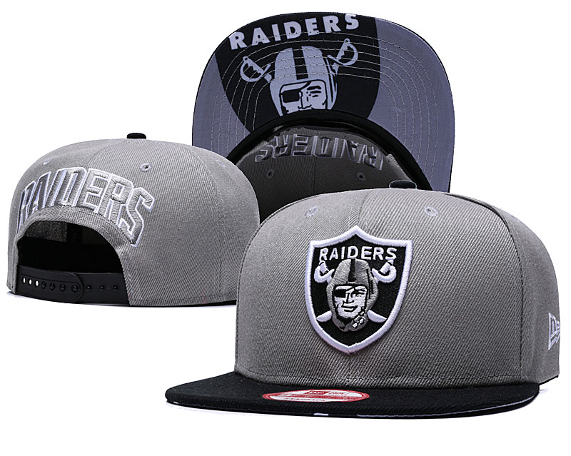 Raiders Fresh Logo Gray Adjustable Hat GS