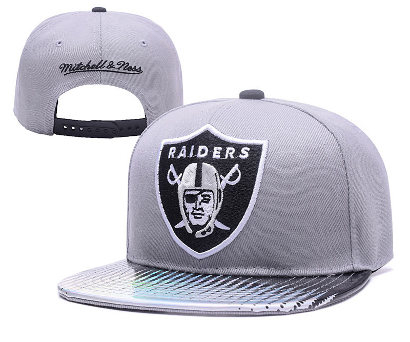 Raiders Fresh Logo Gray Adjustable Hat YD