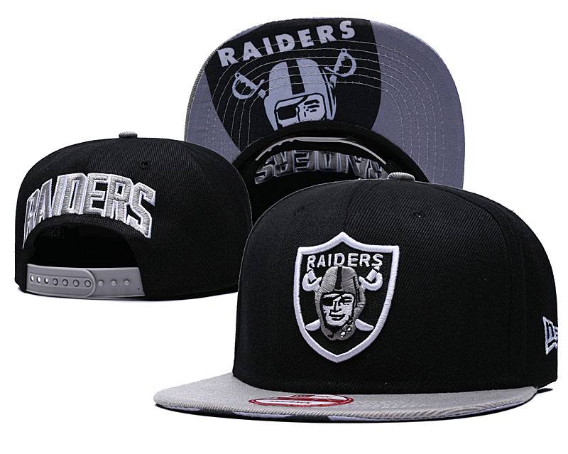 Raiders Team Logo Black Adjustable Hats GS