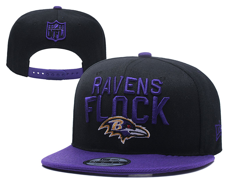 Ravens Team Logo Black Adjustable Hat YD