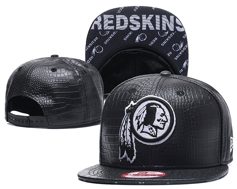 Redskins Team Big Logo Black Adjustable Hat GS