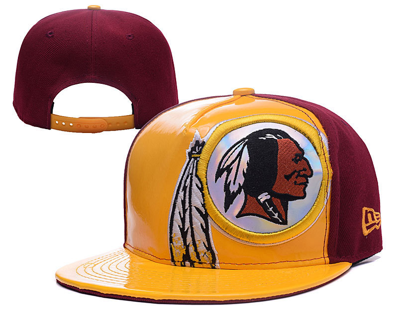 Redskins Team Logo Leather Cloth Adjustable Hat YD