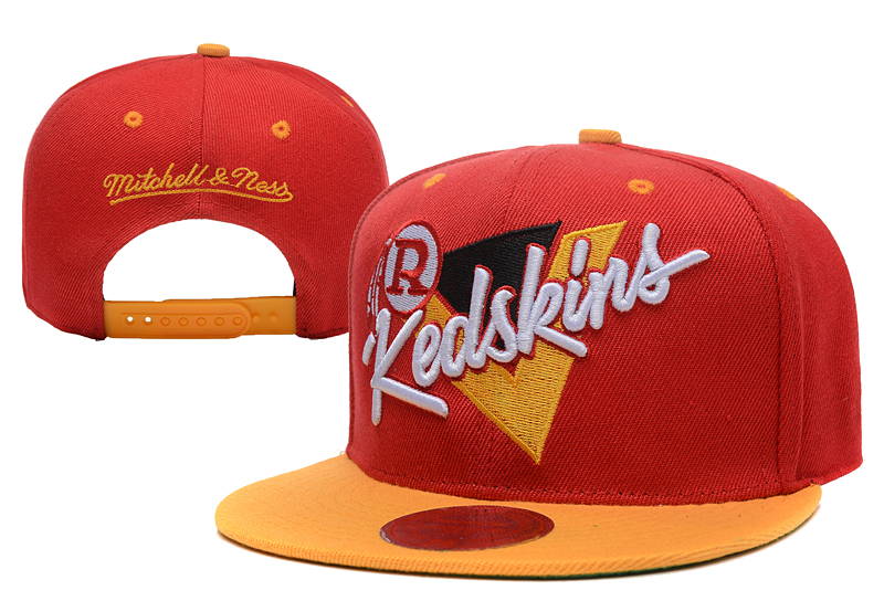 Redskins Team Logo Red Mitchell & Ness Adjustable Hat LX