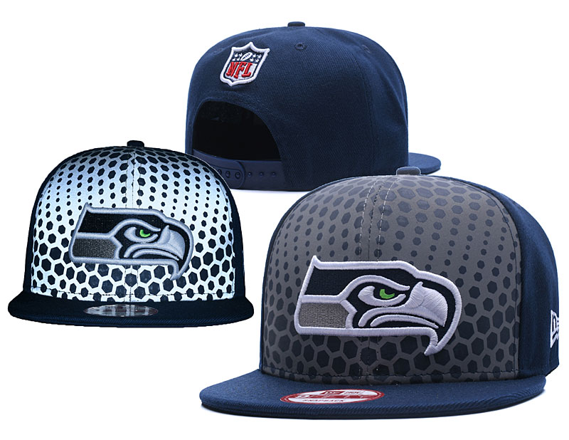 Seahawks Team Big Logo Navy Adjustable Hat GS