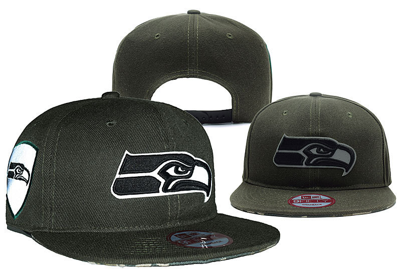 Seahawks Team Logo Olive Adjustable Hat YD