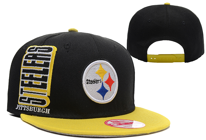 Steelers Team Logo Black Adjustable Hat LX