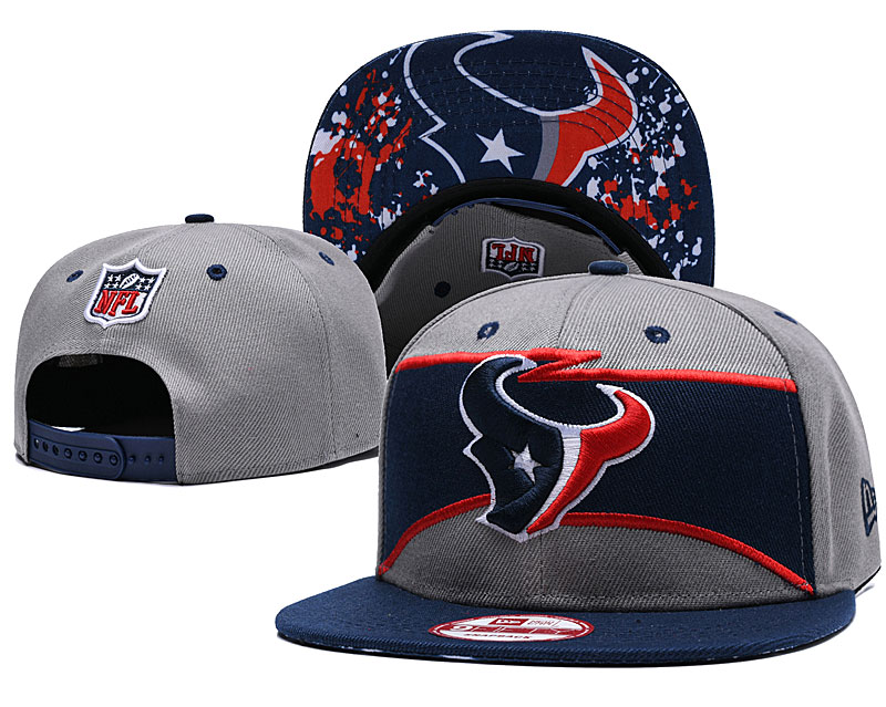Texans Team Logo Navy Gray Adjustable Hat GS