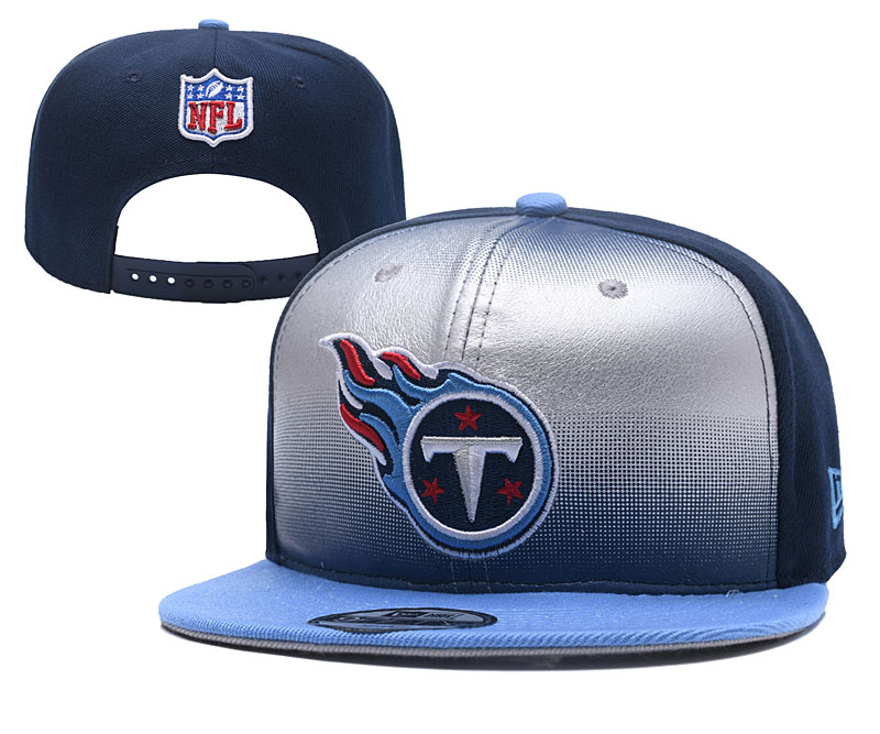Titans Team Logo Gray Sliver Blue Adjustable Hat YD