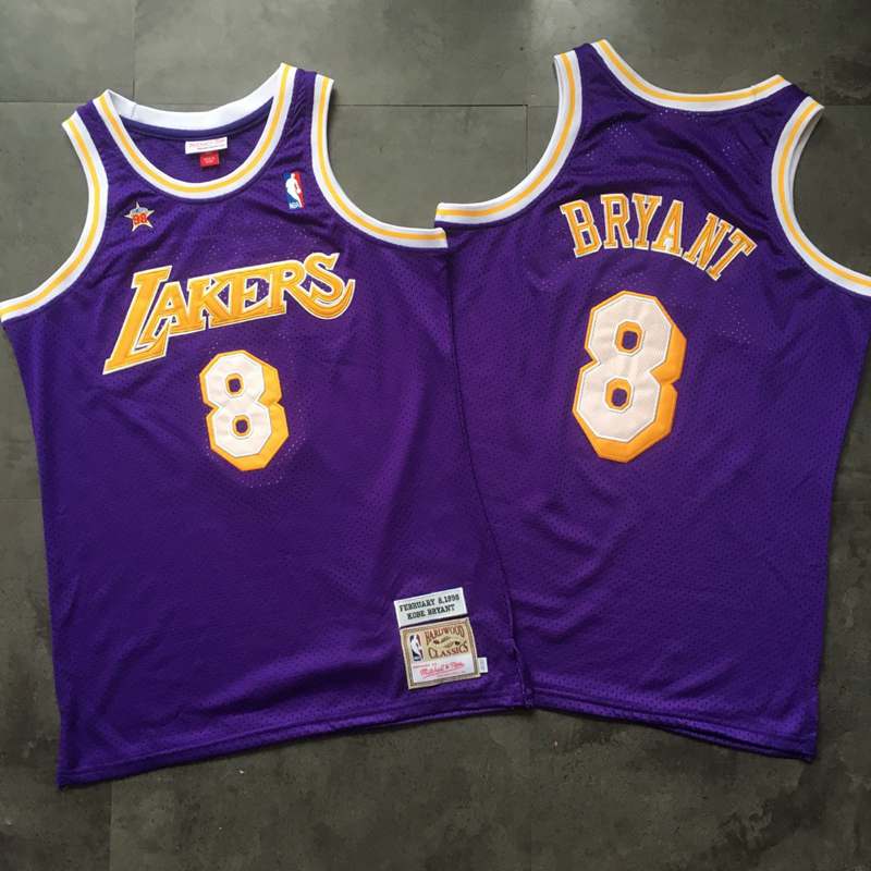 Lakers 8 Kobe Bryant Purple 1998 Hardwood Classics Jersey