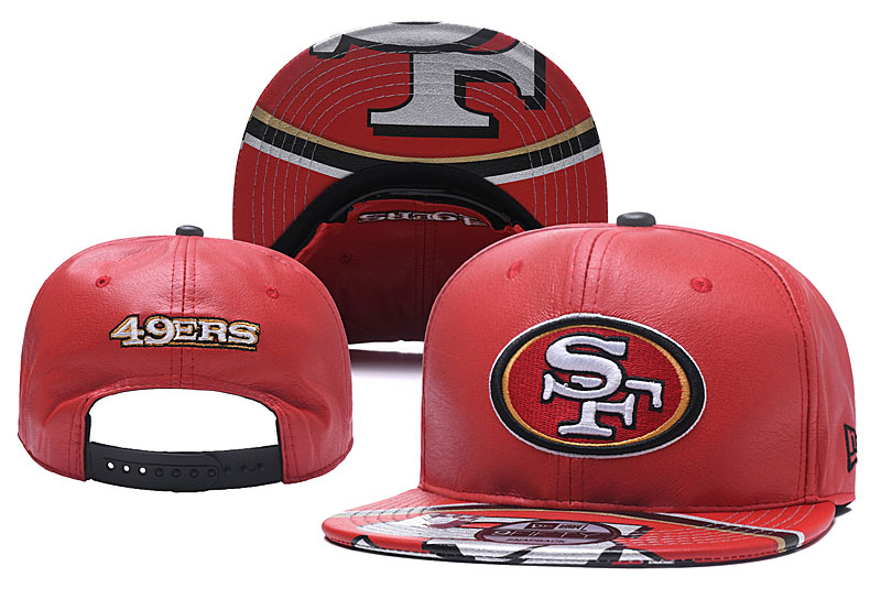 49ers Fresh Logo Red Adjustable Hat YD