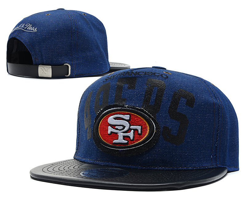 49ers Team Logo Blue Adjustable Hat YD