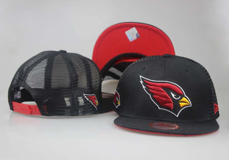 Arizona Cardinals Team Logo Black Hollow Carved Adjustable Hat LT