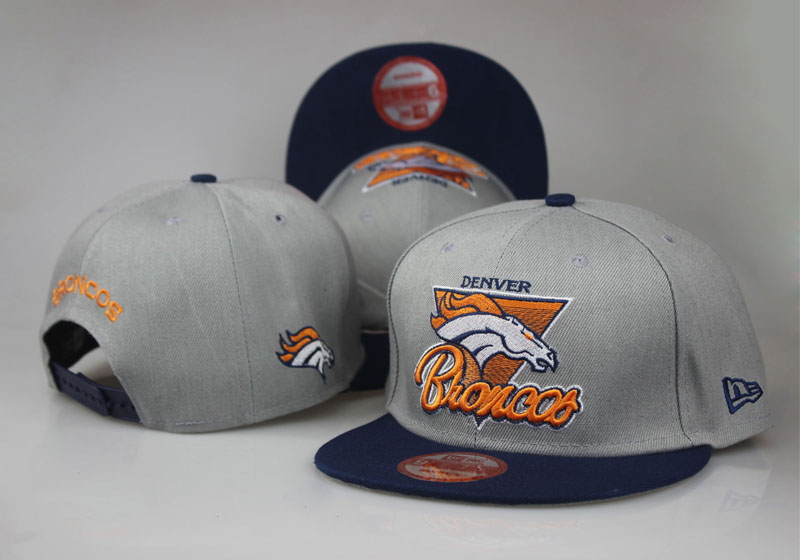 Broncos Fresh Logo Gray Navy Adjustable Hat LT
