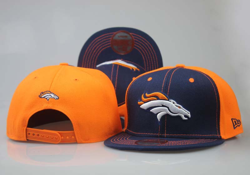 Broncos Team Logo Navy Orange Adjustable Hat LT