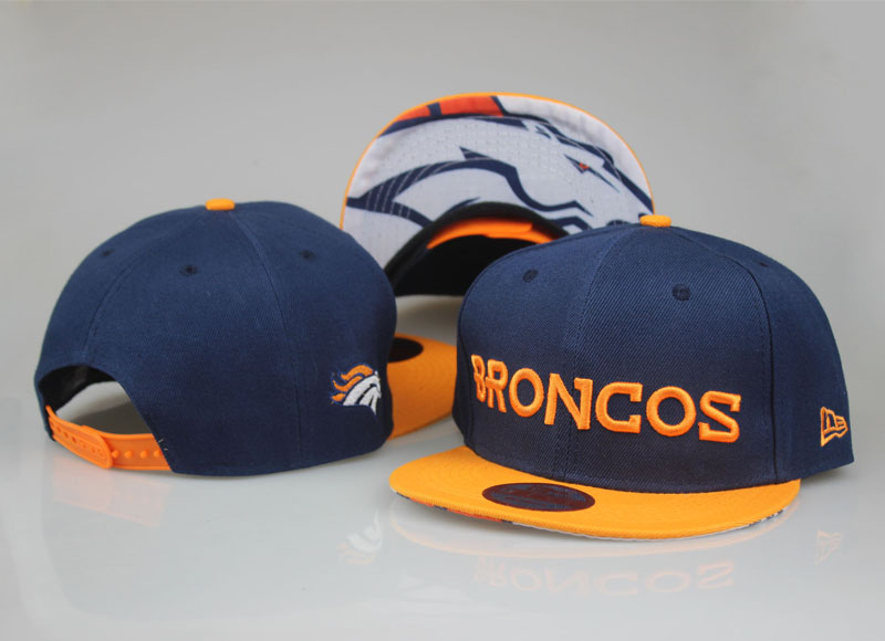 Broncos Team Logo Navy White Adjustable Hat LT