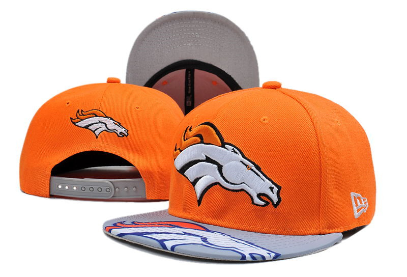 Broncos Team Logo Orange White Adjustable Hat LT