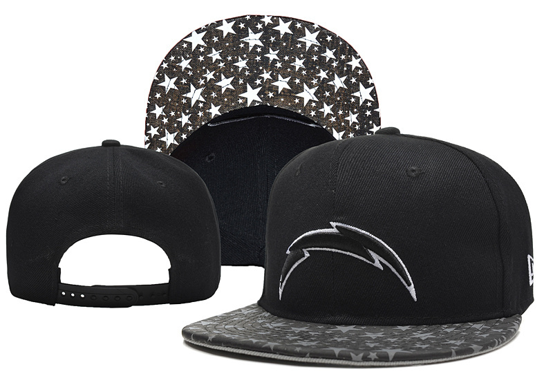 Chargers Team Logo Black With Stars Adjustable Hat YD Chargers Team Logo Black With Stars Adjustable Hat YD
