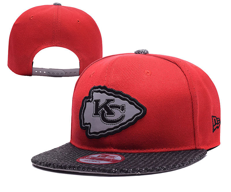 Chiefs Team Logo Red Black Adjustable Hat YD